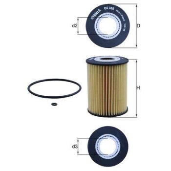KNECHT Ölfilter OX 380D - OX380D für 05175571AA