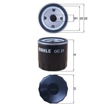 KNECHT Ölfilter OC 21 - OC21 für 7884256