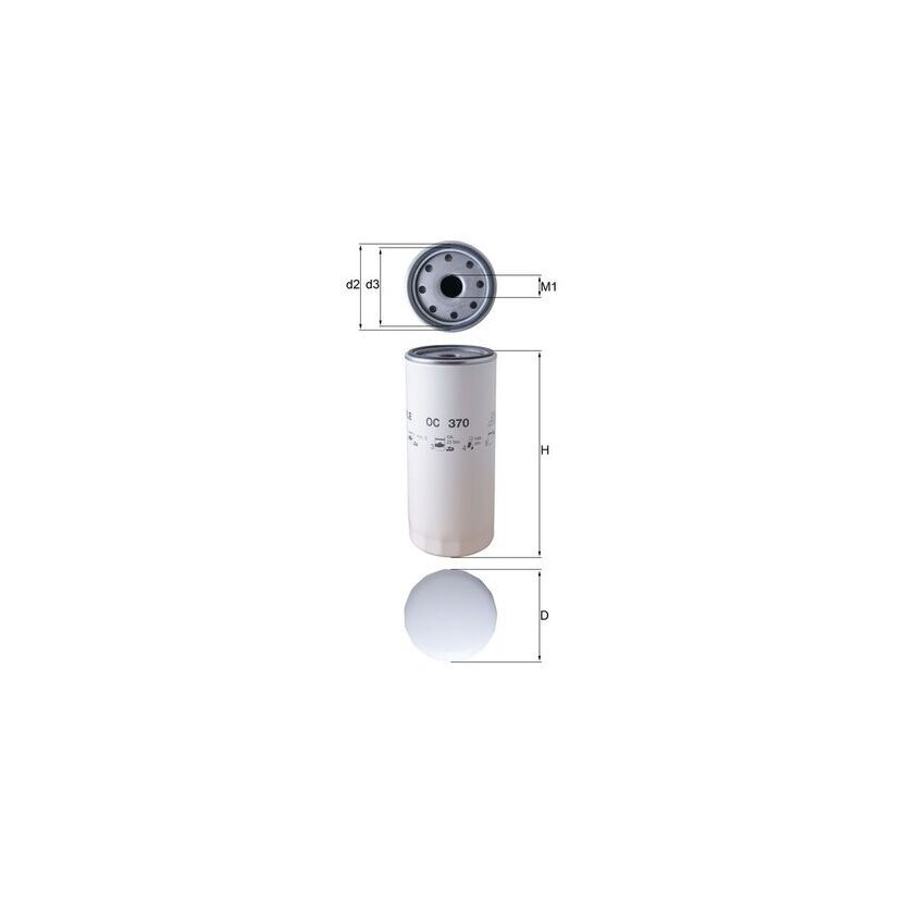 KNECHT Ölfilter OC 370 - OC370 für 21707136
