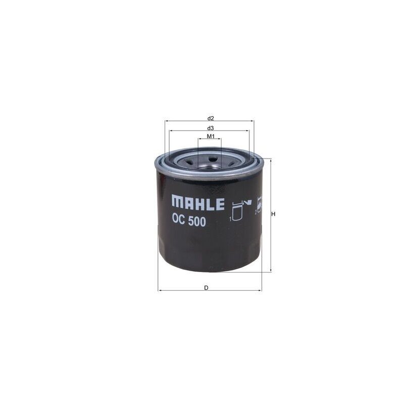 KNECHT Ölfilter OC 500 - OC500 für 15208AA024