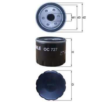 KNECHT Ölfilter OC 727 - OC727 für 0000046337528