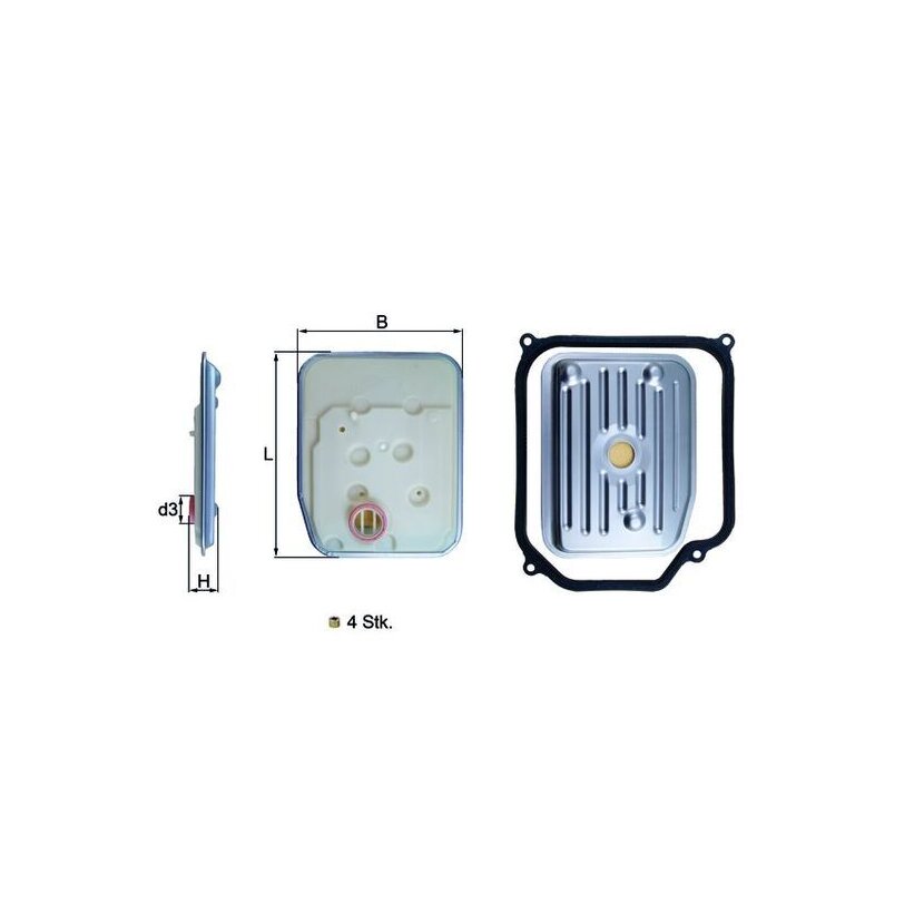 KNECHT Hydraulikfilter, Automatikgetriebe HX 147KIT1 - HX147KIT1 für 01M325429