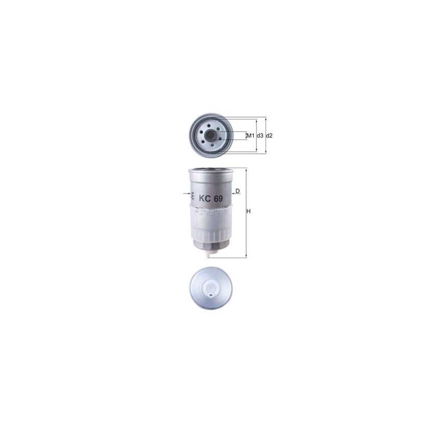 KNECHT Kraftstofffilter KC 69 - KC69 für 028127401A