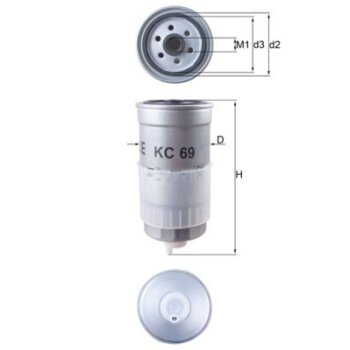 KNECHT Kraftstofffilter KC 69 - KC69 für 028127401A