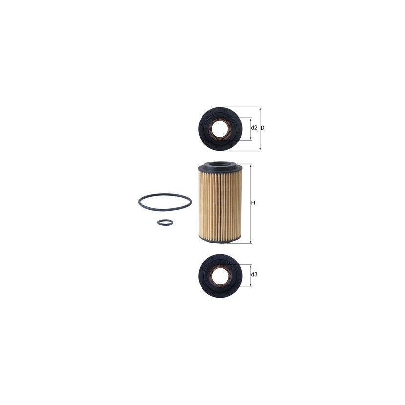 KNECHT Ölfilter OX 153D4 - OX153D4 für 05080244AB