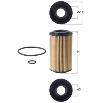 KNECHT Ölfilter OX 153D4 - OX153D4 für 05080244AB