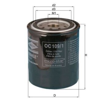 KNECHT Ölfilter OC 109/1 - OC109/1 für 1109H7