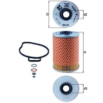 KNECHT Ölfilter OX 151D - OX151D für 11422245339