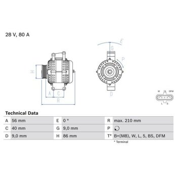 BOSCH Generator 0 986 049 320 - 0986049320 passend...