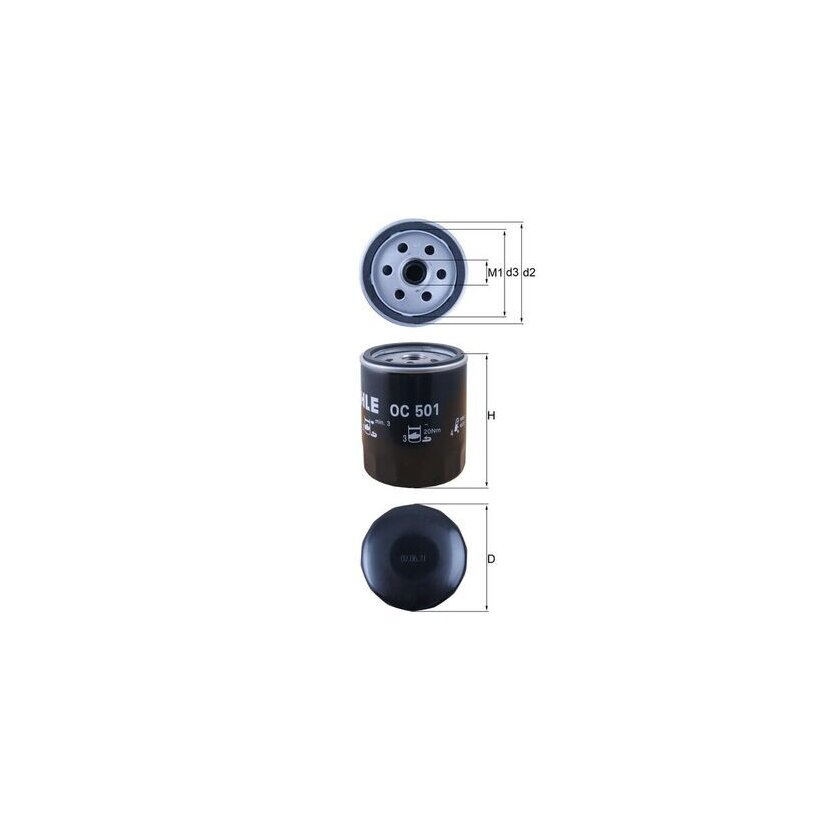 KNECHT Ölfilter OC 501 - OC501 für 0000005889209