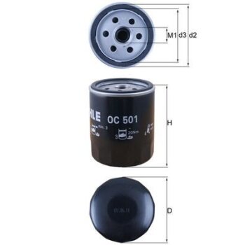 KNECHT Ölfilter OC 501 - OC501 für 0000005889209