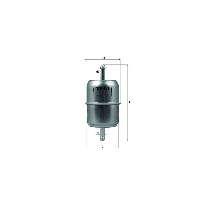 KNECHT Kraftstofffilter KL 18 OF - KL18OF für 049129177A