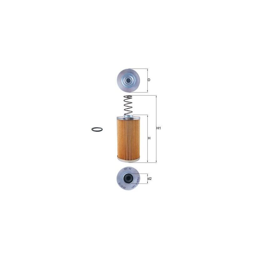 KNECHT Filter, Arbeitshydraulik HX 90D - HX90D für 81066680006
