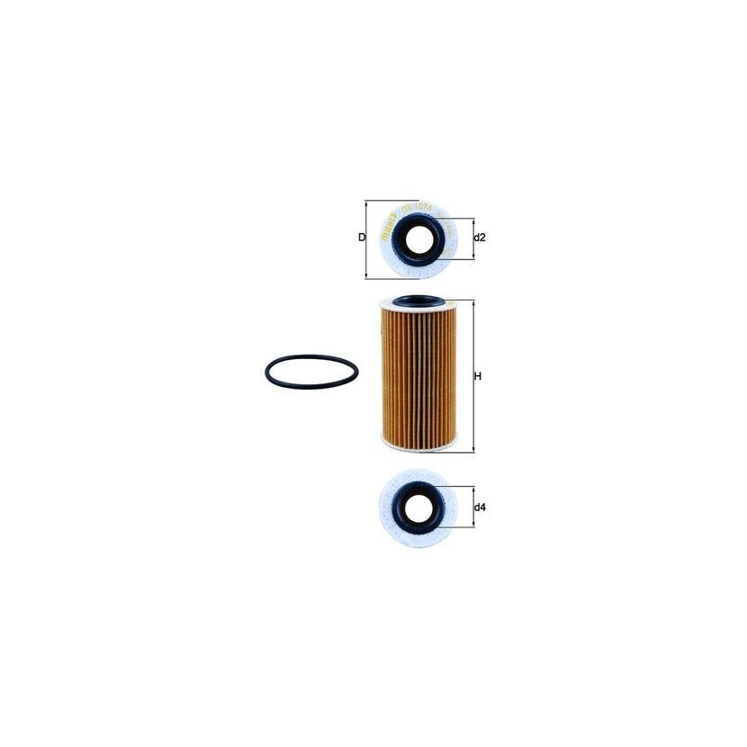 KNECHT Ölfilter OX 1076D - OX1076D für 059115561G