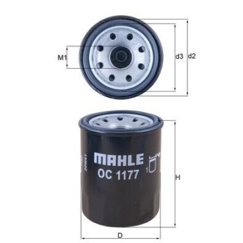 KNECHT Ölfilter OC 1177 - OC1177 für 15208AA130