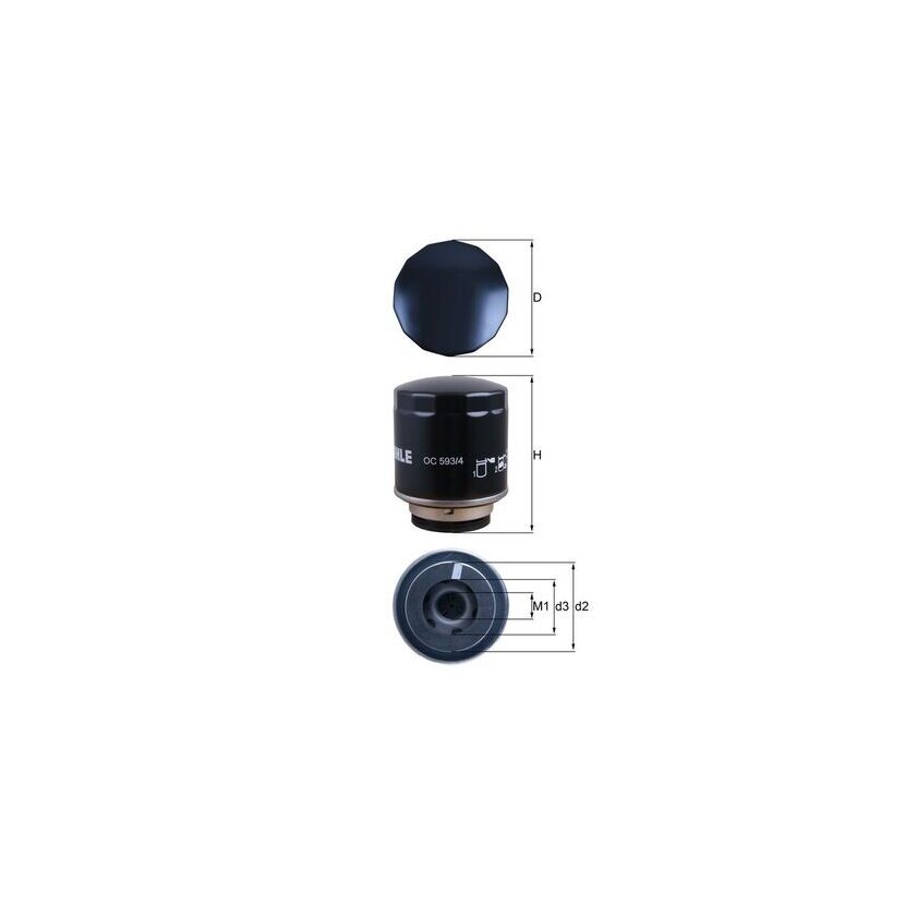 KNECHT Ölfilter OC 593/4 - OC593/4 für 03C115561B