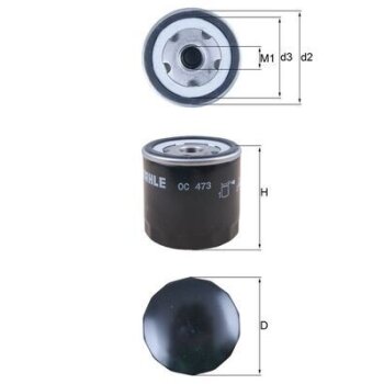 KNECHT Ölfilter OC 473 - OC473 für 0000004434794