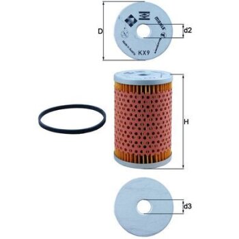 KNECHT Kraftstofffilter KX 9D - KX9D für 190611