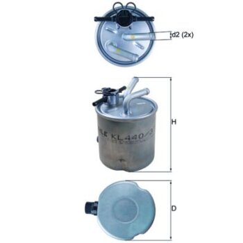 KNECHT Kraftstofffilter KL 440/37 - KL440/37 für...