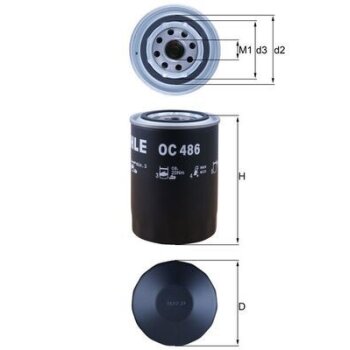 KNECHT Ölfilter OC 486 - OC486 für 1109AS
