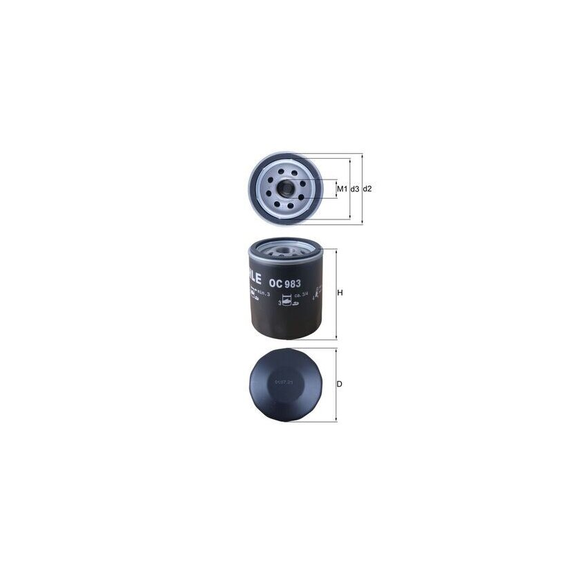 KNECHT Ölfilter OC 983 - OC983 für 46402457