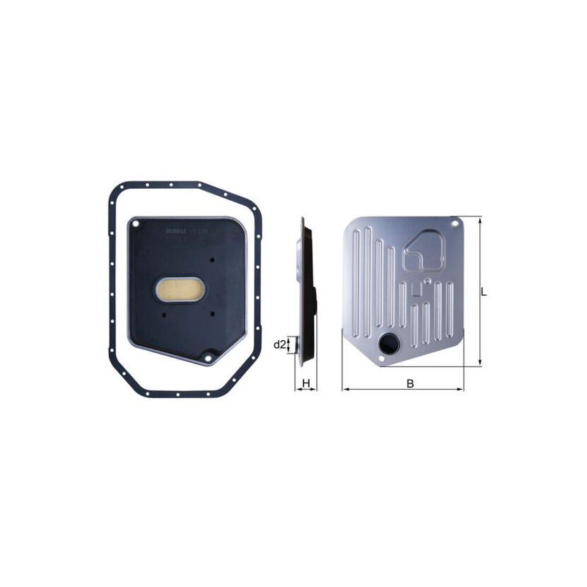 KNECHT Hydraulikfilter, Automatikgetriebe HX 278D - HX278D für 24 11 1 422 676