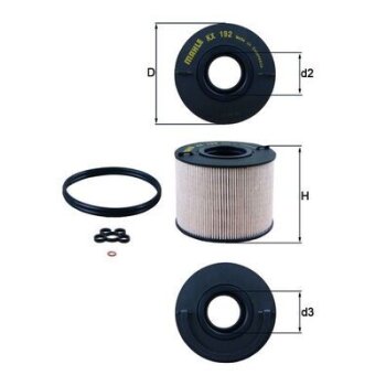 KNECHT Kraftstofffilter KX 192D - KX192D für 7L6127177B