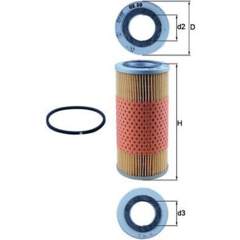 KNECHT Ölfilter OX 50D - OX50D für 7110408