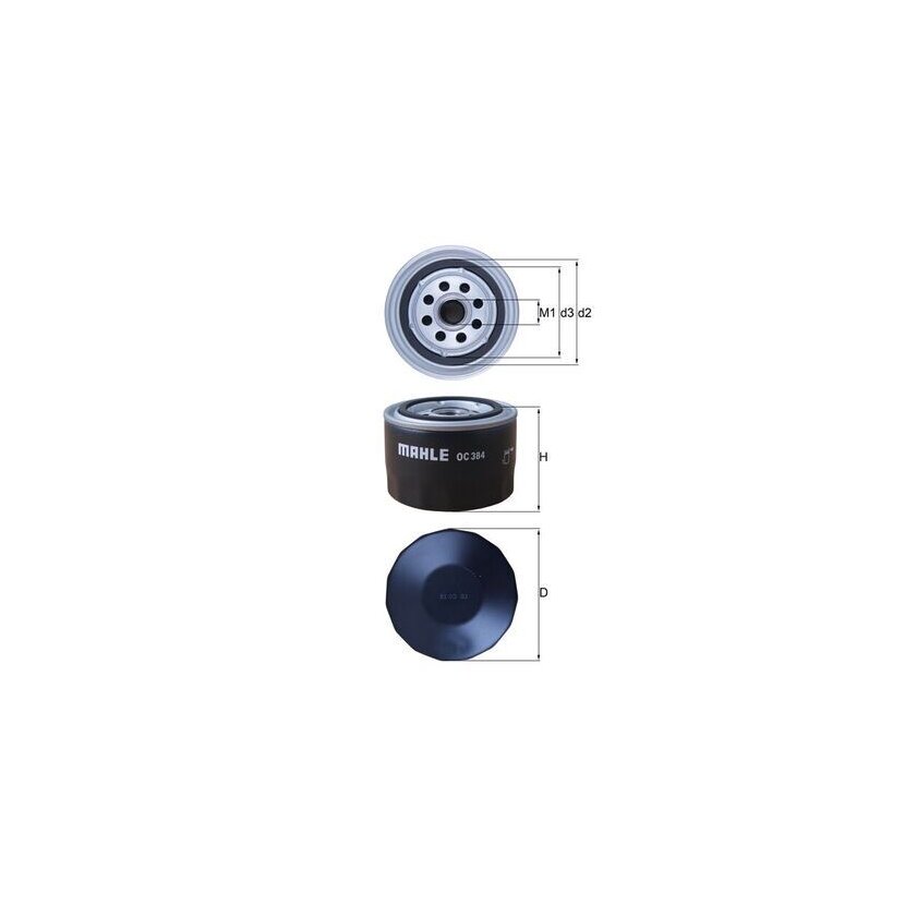 KNECHT Ölfilter OC 384 - OC384 für 224788