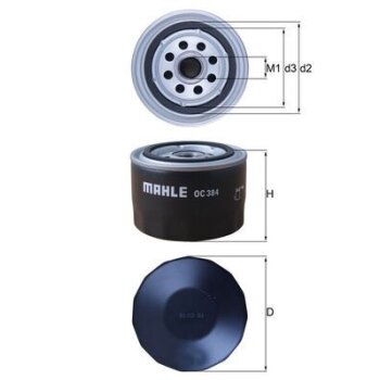 KNECHT Ölfilter OC 384 - OC384 für 224788