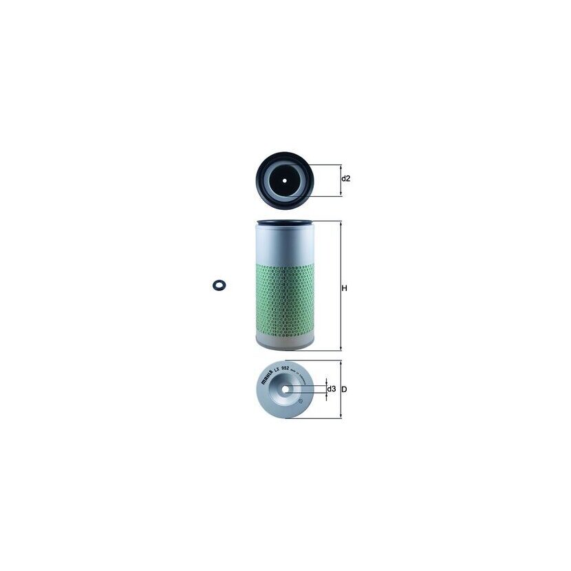 KNECHT Luftfilter LX 952 - LX952 für ESR2102