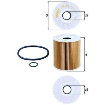 KNECHT Ölfilter OX 156D1 - OX156D1 für 11428513375