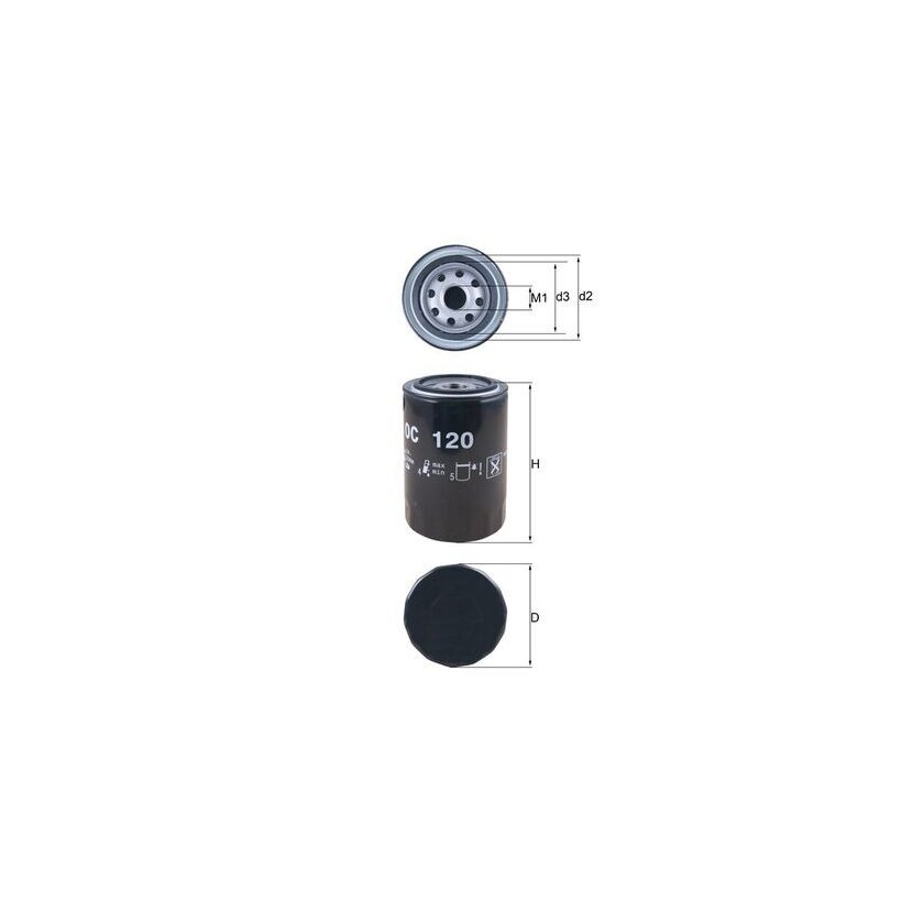 KNECHT Ölfilter OC 120 - OC120 für J1560133021