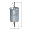 KNECHT Kraftstofffilter KL 555 - KL555 für 60675978