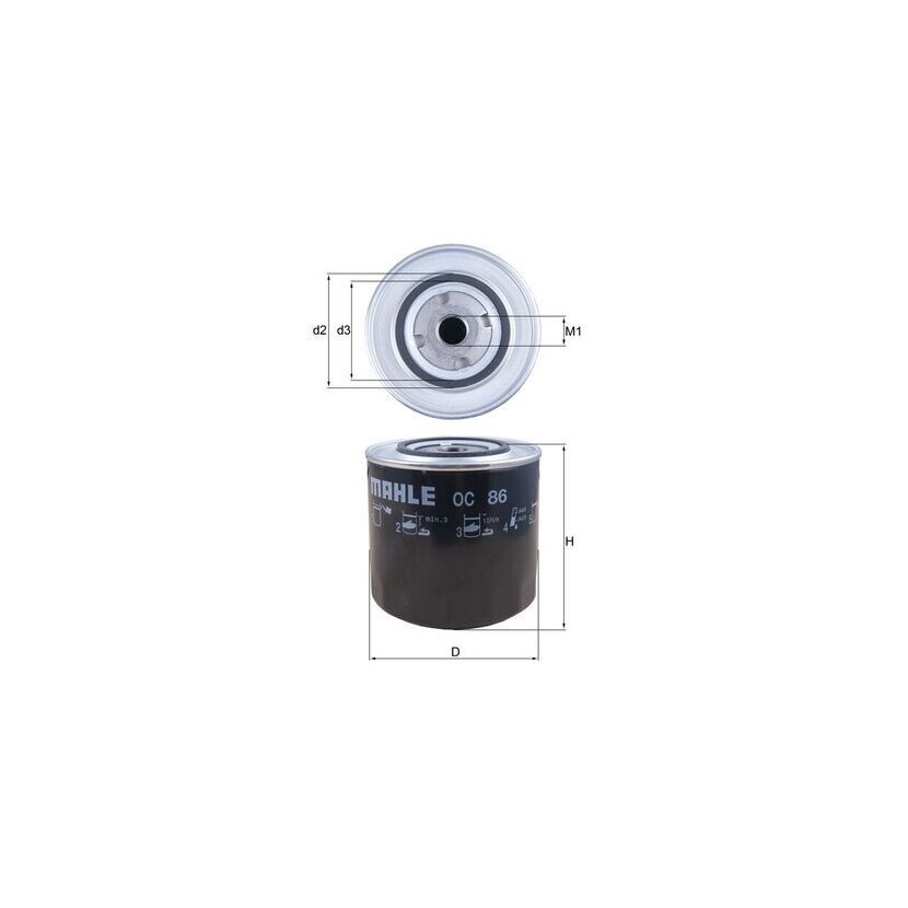 KNECHT Ölfilter OC 86 - OC86 für 0000004434825