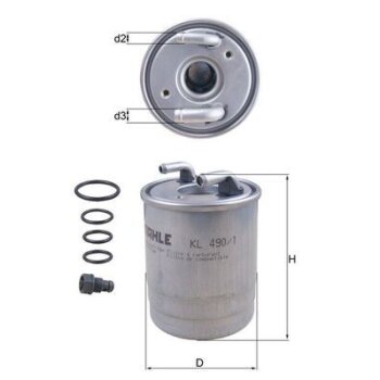 KNECHT Kraftstofffilter KL 490/1D - KL490/1D für...