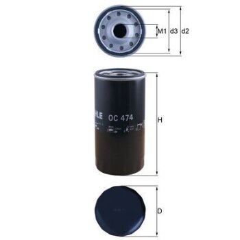 KNECHT Ölfilter OC 474 - OC474 für 2992544