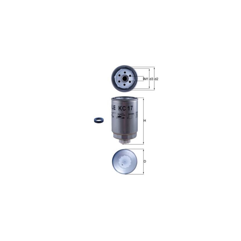 KNECHT Kraftstofffilter KC 17D - KC17D für 71736116