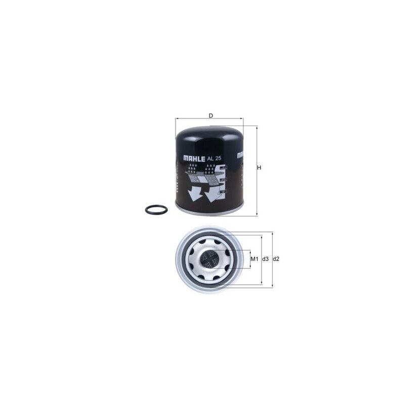 KNECHT Lufttrocknerpatrone, Druckluftanlage AL 25 - AL25 für 1527755