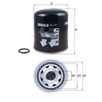 KNECHT Lufttrocknerpatrone, Druckluftanlage AL 25 - AL25...