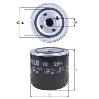 KNECHT Ölfilter OC 269 - OC269 für 15400P5TG00
