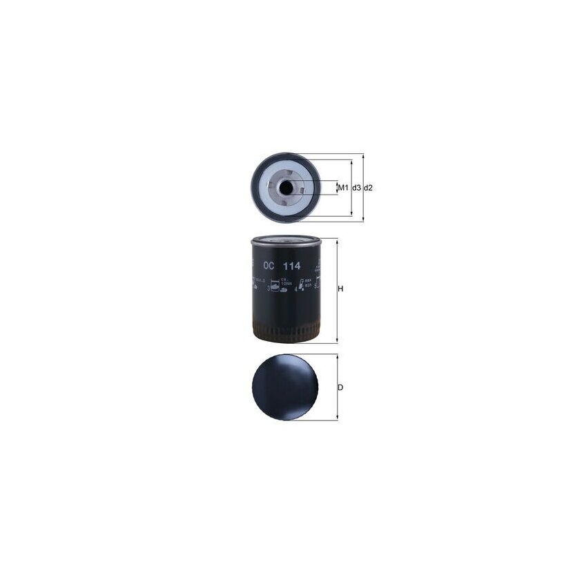 KNECHT Ölfilter OC 114 - OC114 für 140513178