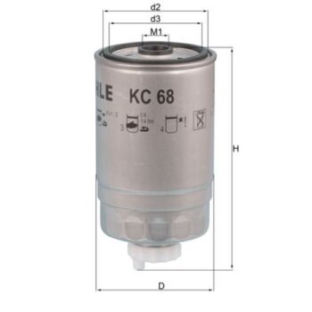 KNECHT Kraftstofffilter KC 68 - KC68 für 6439306
