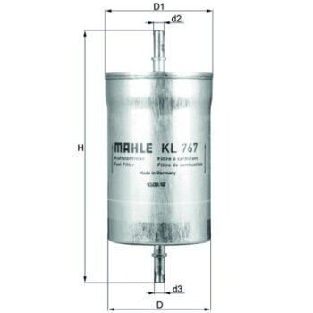 KNECHT Kraftstofffilter KL 767 - KL767 für 3R0127401