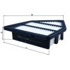 KNECHT Luftfilter LX 4405 - LX4405 für 17220RSXG01