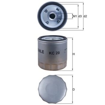 KNECHT Kraftstofffilter KC 20 - KC20 für 7984430