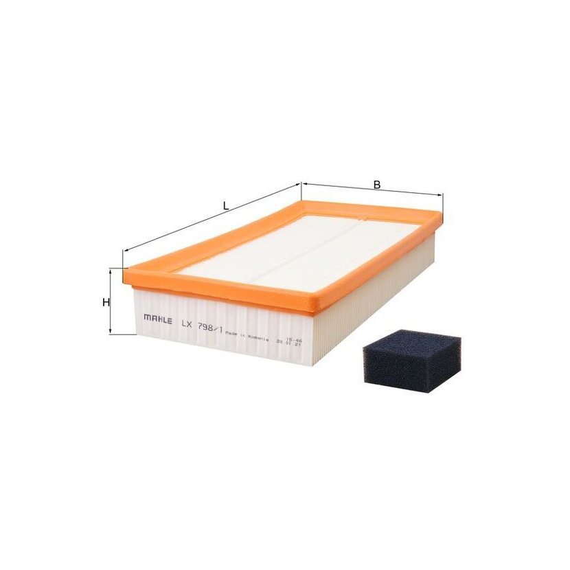 KNECHT Luftfilter LX 798/1 - LX798/1 für 1058022