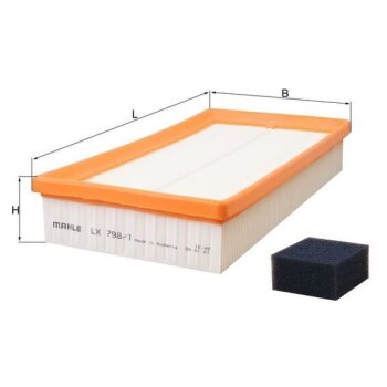 KNECHT Luftfilter LX 798/1 - LX798/1 für 1058022