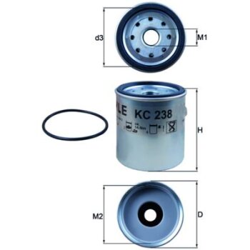 KNECHT Kraftstofffilter KC 238D - KC238D für 04723905