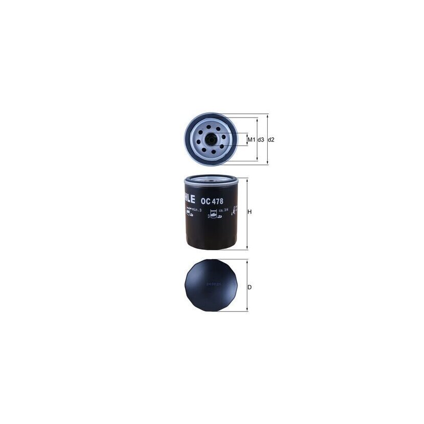KNECHT Ölfilter OC 478 - OC478 für 90915-YZZD4